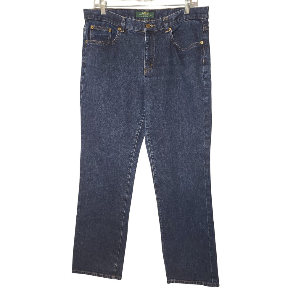 Lauren Ralph Lauren Modern Slim Jeans Dark Wash Denim Womens 12 Preppy Classic